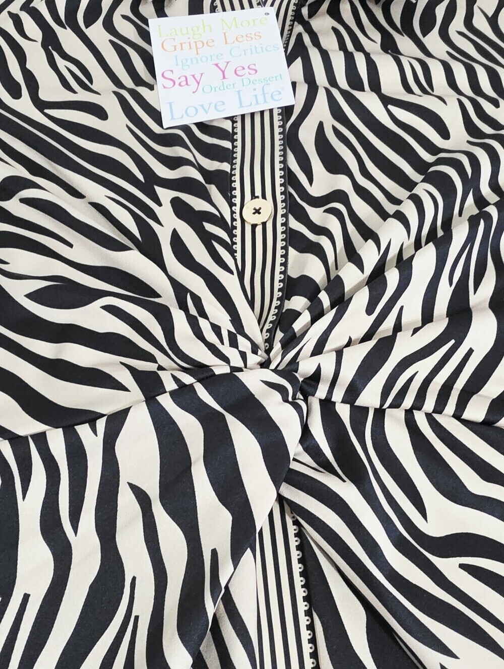 NEW Gretchen Scott Twist & Shout Dress XXL Goddess Zebra Animal Print Plus Size - Picture 12 of 16